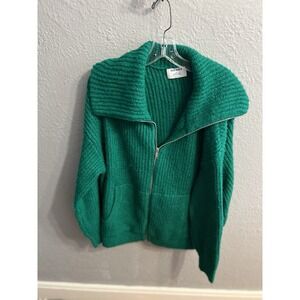 Old Navy Full Zip Up Green Sweater Womens Size 2X‎